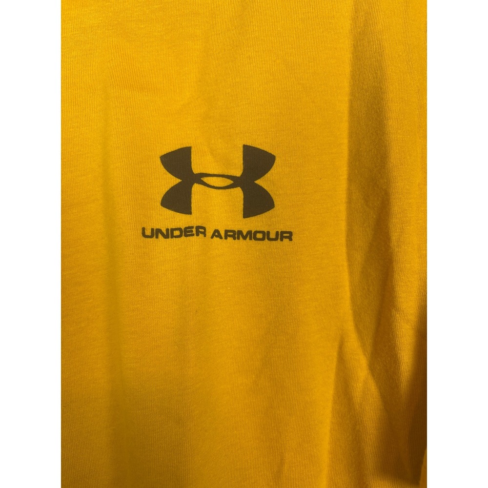 Under Armour Mens Sportstyle Left Chest Tee Ochre Yellow Short Sleeve Shirt M - Picture 4 of 5